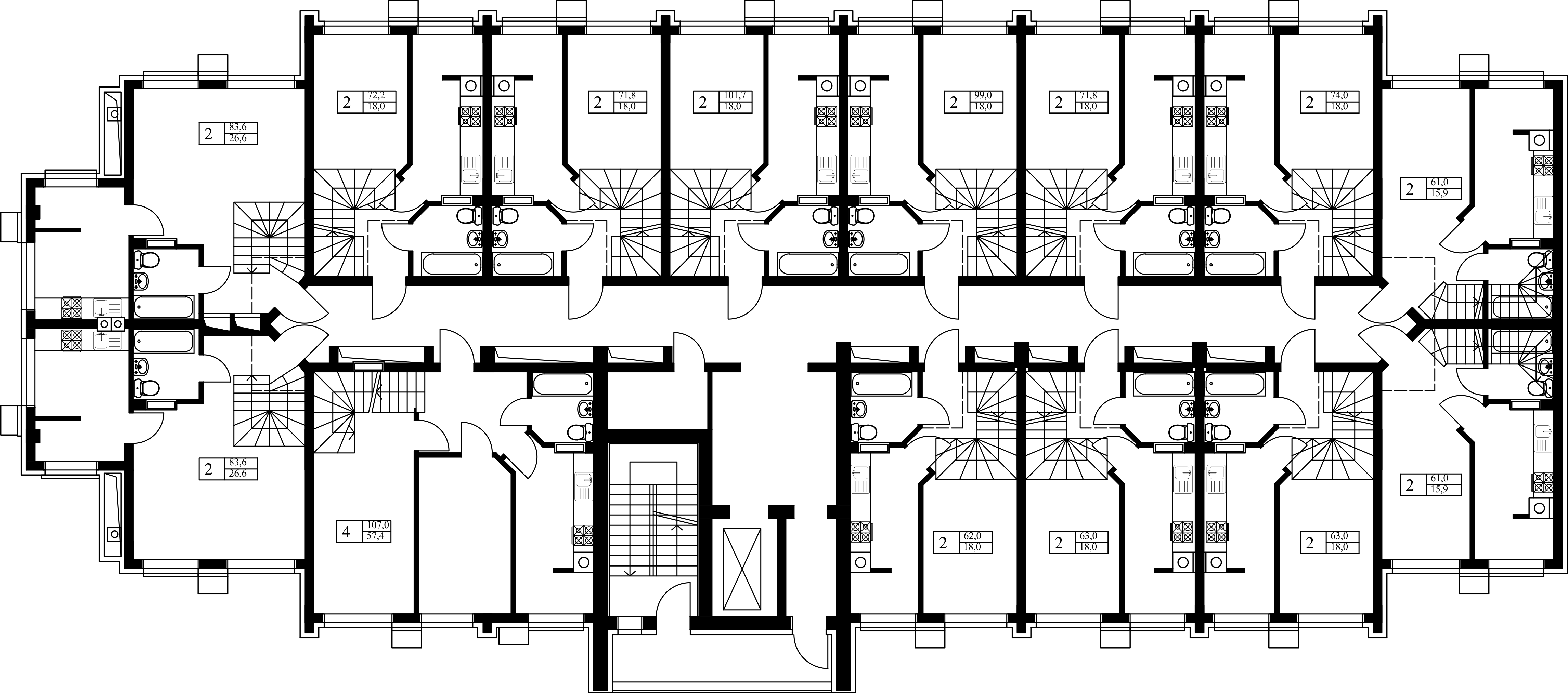 Квартири в будинку №2, 9 поверх, 2 черга - ЖК Благород